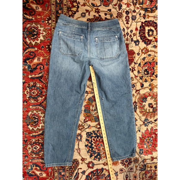 Pilcro The Wanderer Blue Denim Utility Crop Jeans Size 28 - Picture 7 of 9